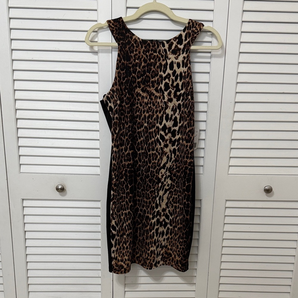 Vintage Style Leopard Print Sleeveless Mini Dress NWT